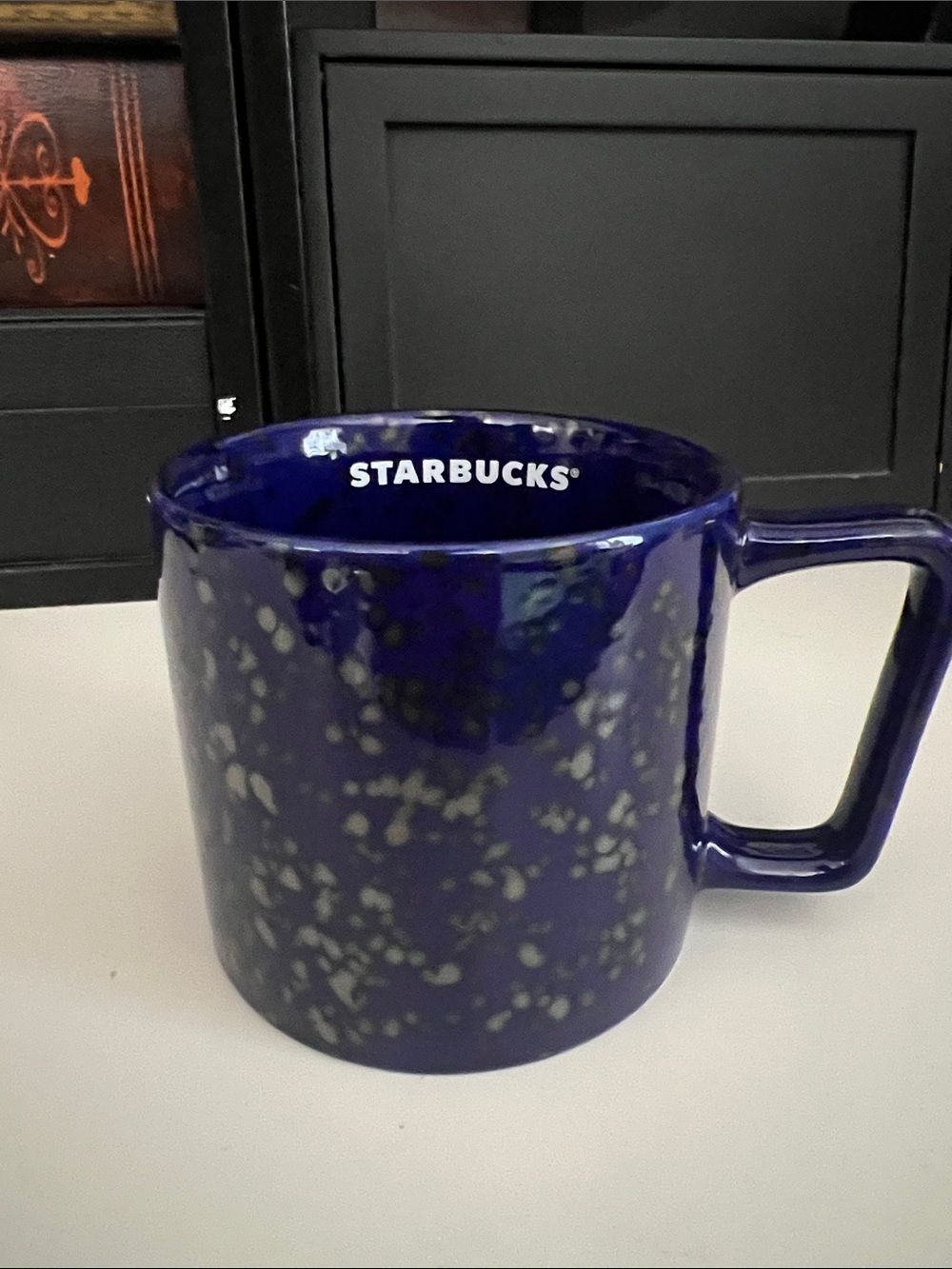 Starbucks Cobalt Blue Speckled Ceramic Mug